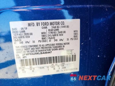 Zdjęcie 13 z 13 samochodu: 2020 FORD EDGE SEL VIN:2FMPK4J9XLBA06447 - miniatura