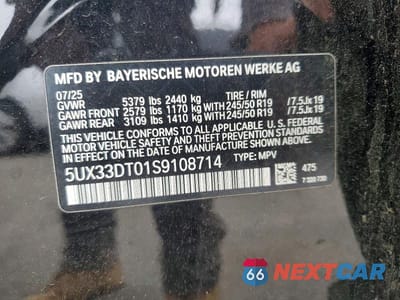 Zdjęcie 13 z 13 samochodu: 2025 BMW X4 XDRIVE30I VIN:5UX33DT01S9108714 - miniatura