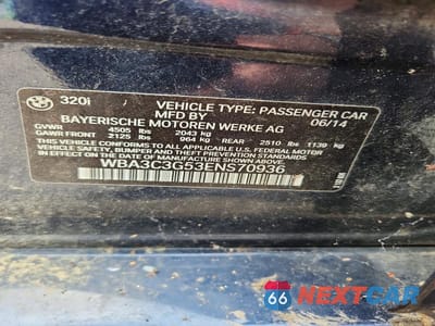 Zdjęcie 12 z 12 samochodu: 2014 BMW 320 I XDRIVE VIN:WBA3C3G53ENS70936 - miniatura