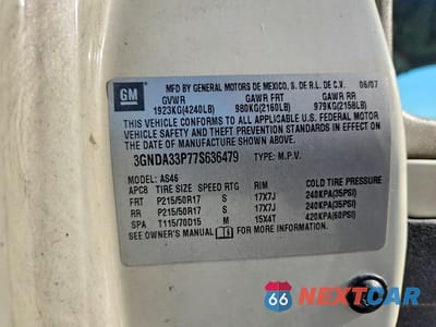Zdjęcie 13 z 13 samochodu: 2007 CHEVROLET HHR LT VIN:3GNDA33P77S636479 - miniatura