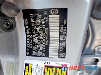 Zdjęcie 12 z 12 samochodu: 2024 LEXUS ES 350 BASE VIN:58ACZ1B16RU163390 - miniatura