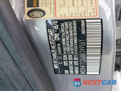Zdjęcie 12 z 12 samochodu: 2010 MERCEDES-BENZ E 550 VIN:WDDHF7CBXAA249561 - miniatura