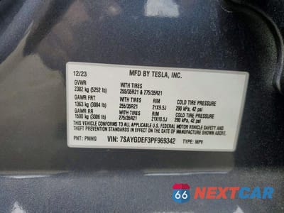 Zdjęcie 13 z 13 samochodu: 2023 TESLA MODEL Y VIN:7SAYGDEF3PF969342 - miniatura