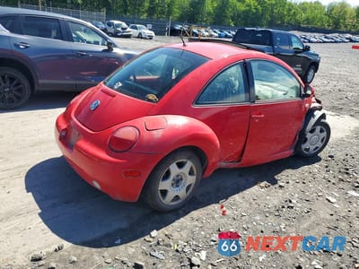 Trzecie zdjęcie samochodu z tyłu: 2000 VOLKSWAGEN NEW BEETLE GLS TDI VIN:3VWCF21C5YM413702 - miniatura