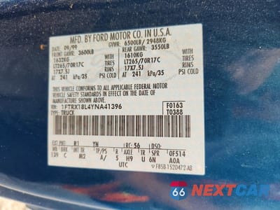 Zdjęcie 12 z 12 samochodu: 2000 FORD F150 VIN:1FTRX18L4YNA41396 - miniatura