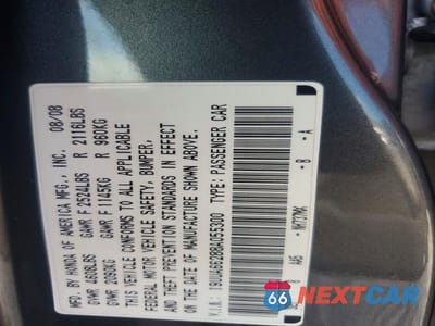 Zdjęcie 12 z 12 samochodu: 2008 ACURA TL VIN:19UUA66288A055300 - miniatura