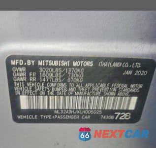 Zdjęcie 10 z 12 samochodu: 2020 MITSUBISHI MIRAGE ES VIN:ML32A3HJXLH005025 - miniatura