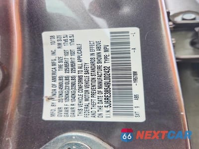 Zdjęcie 12 z 12 samochodu: 2009 HONDA CR-V EX VIN:5J6RE38549L002432 - miniatura