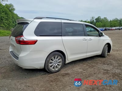 Trzecie zdjęcie samochodu z tyłu: 2017 TOYOTA SIENNA XLE 7-PASSENGER VIN:5TDDZ3DC7HS159166 - miniatura