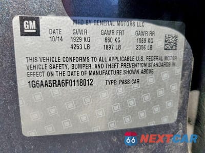 Zdjęcie 12 z 12 samochodu: 2015 CADILLAC ATS VIN:1G6AA5RA6F0118012 - miniatura