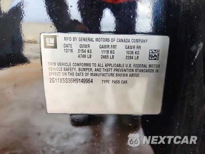 Zdjęcie 12 z 12 samochodu: 2017 CHEVROLET IMPALA LS VIN:2G11X5S36H9149964 - miniatura