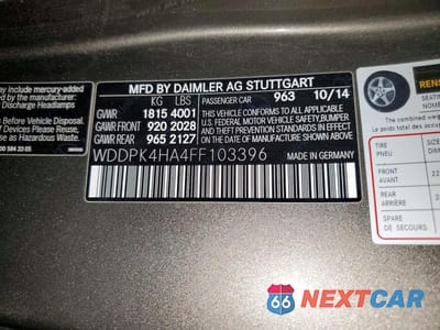 Zdjęcie 12 z 12 samochodu: 2015 MERCEDES-BENZ SLK 250 VIN:WDDPK4HA4FF103396 - miniatura