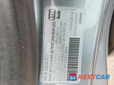 Zdjęcie 13 z 13 samochodu: 2012 AUDI A7 PRESTIGE VIN:WAUSGAFC5CN002651 - miniatura