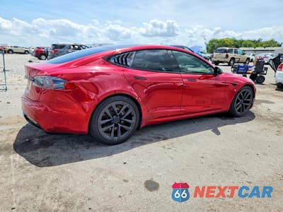 Trzecie zdjęcie samochodu z tyłu: 2021 TESLA MODEL S VIN:5YJSA1E56MF436665 - miniatura