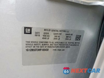 Zdjęcie 12 z 12 samochodu: 2017 CHEVROLET MALIBU LS VIN:1G1ZB5ST3HF100438 - miniatura