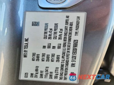 Zdjęcie 12 z 12 samochodu: 2025 TESLA MODEL 3 VIN:5YJ3E1EB3SF968628 - miniatura