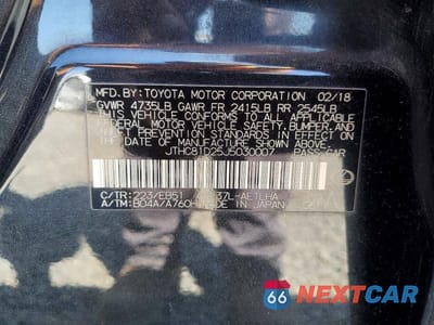 Zdjęcie 12 z 12 samochodu: 2018 LEXUS IS 300 VIN:JTHC81D25J5030007 - miniatura