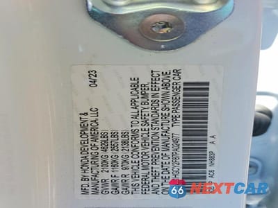 Zdjęcie 12 z 12 samochodu: 2023 HONDA ACCORD TOURING HYBRID VIN:1HGCY2F87PA024977 - miniatura