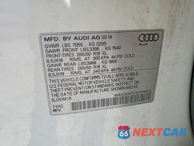 Zdjęcie 13 z 13 samochodu: 2014 AUDI Q7 PREMIUM PLUS VIN:WA1LMAFE7ED018502 - miniatura
