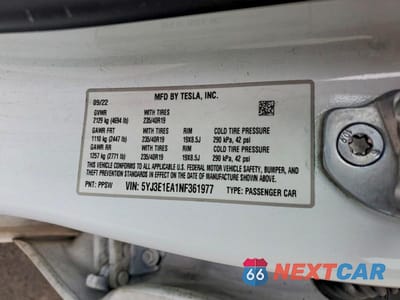 Zdjęcie 12 z 12 samochodu: 2022 TESLA MODEL 3 VIN:5YJ3E1EA1NF361977 - miniatura