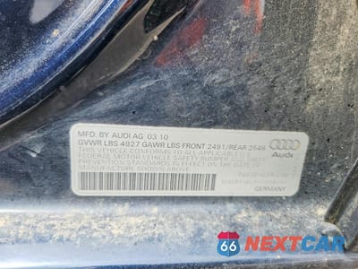 Zdjęcie 12 z 12 samochodu: 2010 AUDI A4 VIN:WAUFFAFL9AN058464 - miniatura