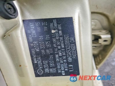 Zdjęcie 12 z 12 samochodu: 2002 HYUNDAI ACCENT GL VIN:KMHCG45C42U389901 - miniatura