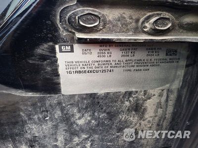 Zdjęcie 12 z 12 samochodu: 2012 CHEVROLET VOLT VIN:1G1RB6E4XCU125741 - miniatura