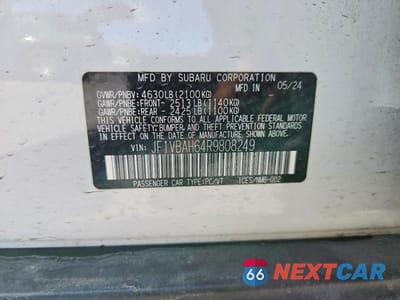 Zdjęcie 12 z 12 samochodu: 2024 SUBARU WRX PREMIUM VIN:JF1VBAH64R9808249 - miniatura