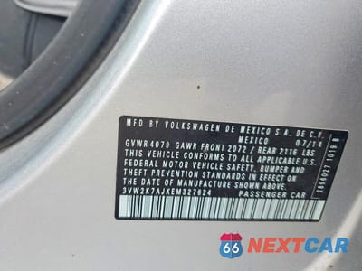 Zdjęcie 12 z 12 samochodu: 2014 VOLKSWAGEN JETTA BASE VIN:3VW2K7AJXEM327624 - miniatura