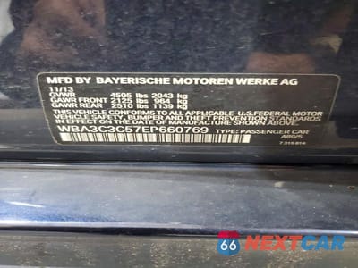 Zdjęcie 13 z 13 samochodu: 2014 BMW 320 I XDRIVE VIN:WBA3C3C57EP660769 - miniatura