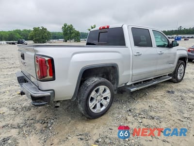 Trzecie zdjęcie samochodu z tyłu: 2018 GMC SIERRA C1500 SLT VIN:3GTU1NER3JG374893 - miniatura