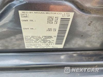 Zdjęcie 12 z 12 samochodu: 2019 NISSAN ALTIMA SL VIN:1N4BL4EV1KC158317 - miniatura