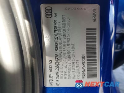 Zdjęcie 12 z 12 samochodu: 2017 AUDI S6 PRESTIGE VIN:WAUHFAFC4HN043101 - miniatura