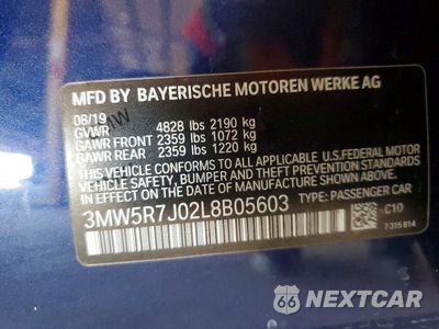 Zdjęcie 12 z 12 samochodu: 2020 BMW 330XI VIN:3MW5R7J02L8B05603 - miniatura