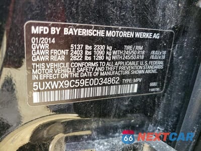 Zdjęcie 14 z 14 samochodu: 2014 BMW X3 XDRIVE28I VIN:5UXWX9C59E0D34862 - miniatura
