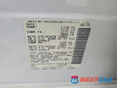 Zdjęcie 14 z 14 samochodu: 2020 NISSAN MURANO SV VIN:5N1AZ2BJ3LN170187 - miniatura
