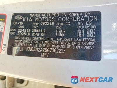Zdjęcie 12 z 12 samochodu: 2016 KIA SOUL BASE VIN:KNDJN2A29G7362217 - miniatura