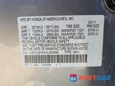 Zdjęcie 14 z 14 samochodu: 2017 ACURA MDX TECHNOLOGY VIN:5J8YD4H57HL000488 - miniatura