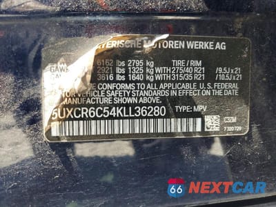 Zdjęcie 13 z 13 samochodu: 2019 BMW X5 XDRIVE40I VIN:5UXCR6C54KLL36280 - miniatura