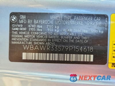 Zdjęcie 12 z 12 samochodu: 2009 BMW 3 SERIES 328I VIN:WBAWR33579P154618 - miniatura