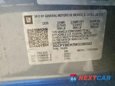Zdjęcie 13 z 13 samochodu: 2021 CHEVROLET SILVERADO K1500 CUSTOM VIN:3GCPYBEH7MG186543 - miniatura