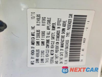 Zdjęcie 12 z 12 samochodu: 2011 ACURA TL VIN:19UUA8F51BA004055 - miniatura