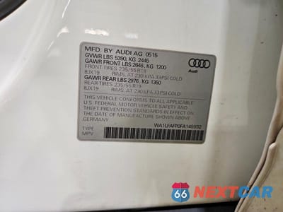 Zdjęcie 13 z 13 samochodu: 2015 AUDI Q5 PREMIUM PLUS VIN:WA1LFAFP0FA145932 - miniatura