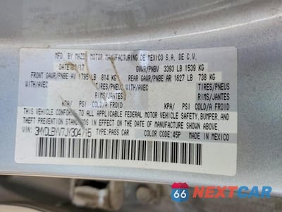Zdjęcie 12 z 12 samochodu: 2018 TOYOTA YARIS IA BASE VIN:3MYDLBYV7JY304715 - miniatura