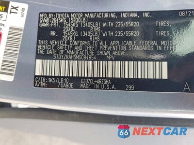 Zdjęcie 14 z 14 samochodu: 2021 TOYOTA HIGHLANDER LIMITED VIN:5TDYZRAH5MS084854 - miniatura