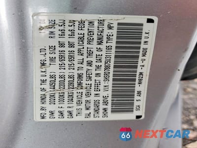 Zdjęcie 13 z 13 samochodu: 2005 HONDA CR-V EX VIN:SHSRD78875U311165 - miniatura