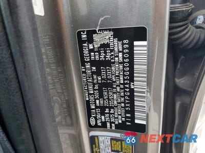 Zdjęcie 13 z 13 samochodu: 2016 KIA SORENTO LX VIN:5XYPG4A35GG060998 - miniatura