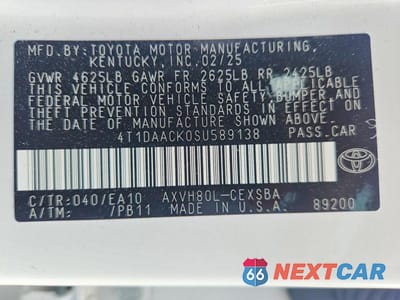 Zdjęcie 13 z 13 samochodu: 2025 TOYOTA CAMRY SE VIN:4T1DAACK0SU589138 - miniatura