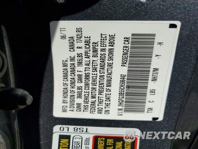 Zdjęcie 12 z 12 samochodu: 2012 HONDA CIVIC LX VIN:2HGFG3B55CH506442 - miniatura