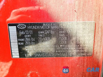 Zdjęcie 12 z 12 samochodu: 2023 HYUNDAI SANTA FE SE VIN:5NMS1DAJXPH556556 - miniatura